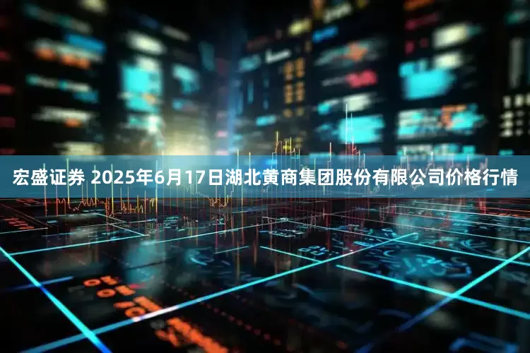 宏盛证券 2025年6月17日湖北黄商集团股份有限公司价格行情